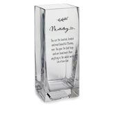 Personalised Square Mummy Glass Flower Vase Gift Present